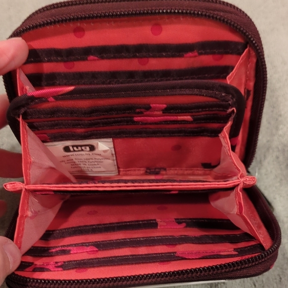 Lug Splits Compact RFID Wallet - Cats Orchid - NWT - Picture 10 of 12